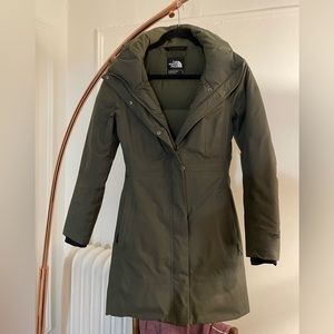The North Face Arctic II Waterproof 550-Fill-Power Down Parka with Faux Fur Trim